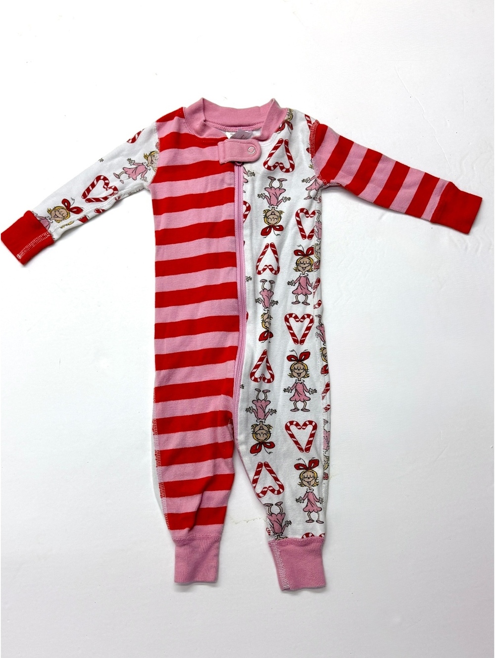 Hanna Andersson Dr. Seuss Grinch Cindy Lou Who Organic Cotton Zip Sleeper